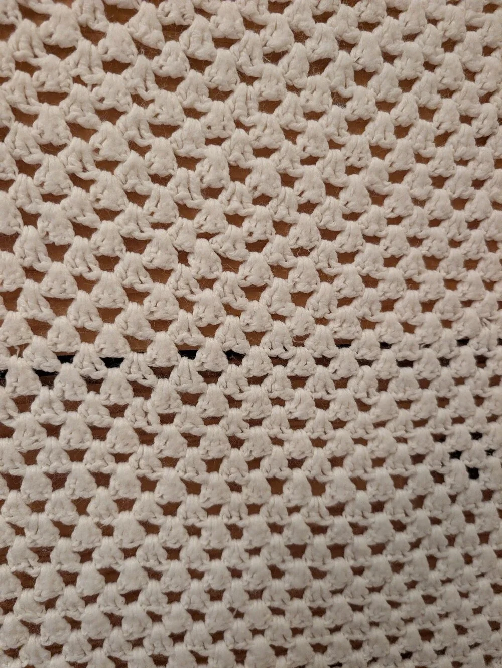 Vintage white hand crochet baby blankets (set of two) with a boho vibe 36x33